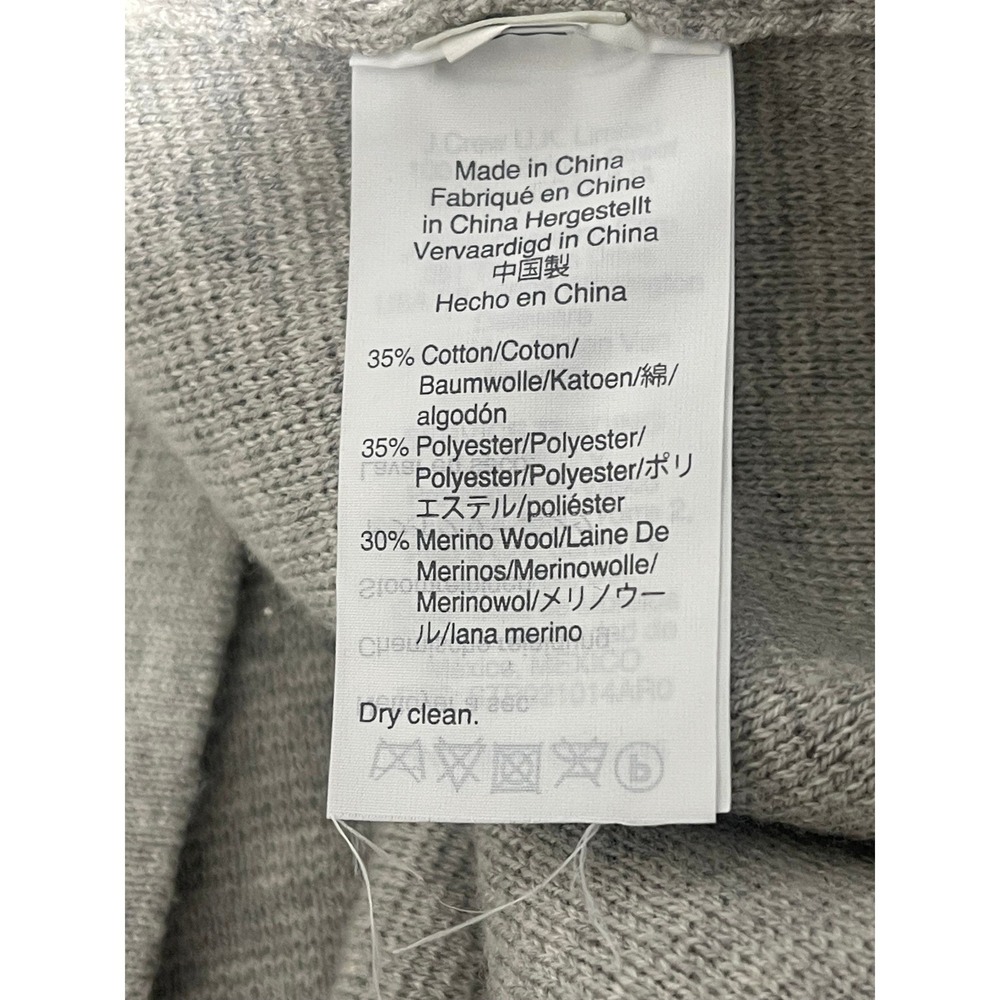 J Crew 365 Womens Cotton Wool Blend Open Front Long Cardigan Grey XL J6339 - Picture 5 of 8